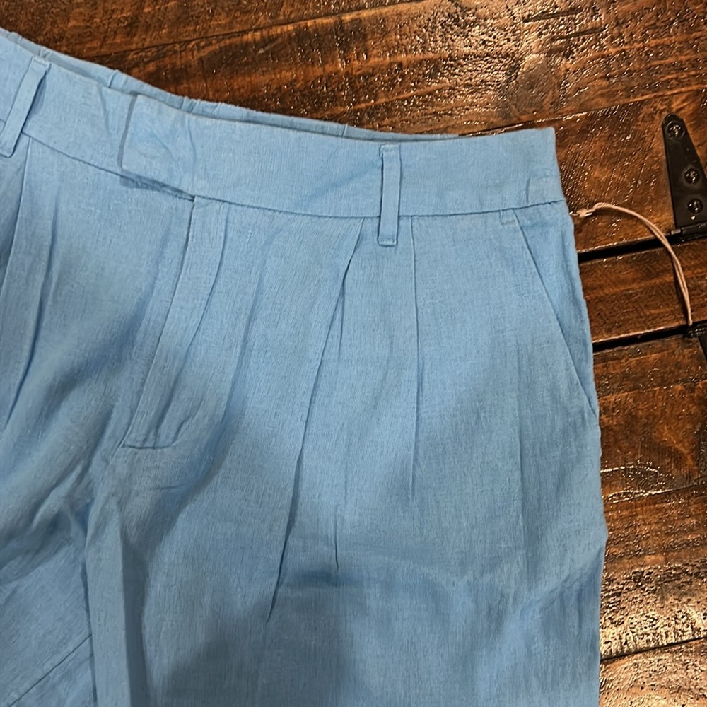 NWOT Wide-Leg Linen Pants - Picture 3 of 6